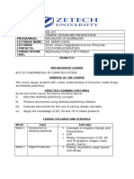 Baj 123 Graphic Design and Presentation - Course Outline