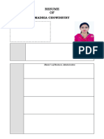 Madria Chowdhury Resume