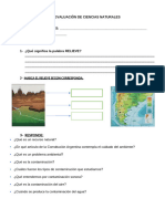 Evaluaciòn de Ciencias Naturales