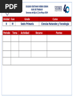 Agenda Ciencias Naturales 6o. IV Fase