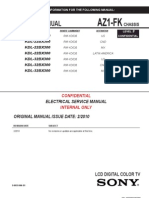 Manual de Servicio Sony KDL-32BX300 Chasis AZ1-FK