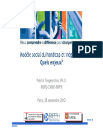 Modèle Social Du Handicap Et Inégalités:: Quels Enjeux?