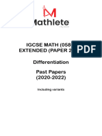 IGCSE Differenatiation Math