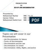 Presentation On The Ethics of Job Discrimination