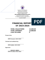 SPTA Financial Report