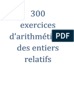 300 Exercices D'arithmétique Élémentaire