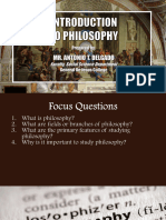 LESSON 1.0 Introduction To Philosophy - 1