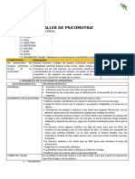 Sesion de Aprendizaje La Psicomotricoidad 08 de Junio