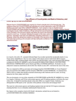 11-12-26 Racketeering by Top Officers of Countrywide and Bank of America, and Cover Up by US Law Enforcement and Banking Regulators