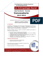 Convocatoria Maestria en Antropologia Social