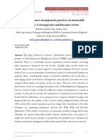 Plant Maintenance Management Practices in Automobile Industries: A Retrospective and Literature Review