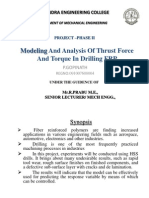 Modeling and Analysis of Thrust Force and Torque in Drilling FRP