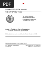 Zoning Resolution The City of New York: Web Version