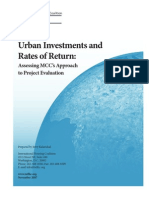 Urban Investments and Rates of Return:: Assessing MCC's Approach To Project Evaluation