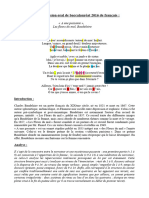 Fiche de Révision Oral de Baccalauréat 2016 de Français:: Texte