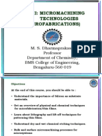 Unit-Ii: Micromachining Technologies (Microfabrications)