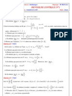 Devoir de Contrôle N°1 - Math - Bac Math (2008-2009) MR BEN ALI