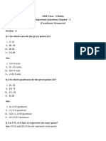 Coordinate Geometry Free PDF Class 9th Practice