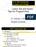 EECE416: Microcomputer Fundamentals and Design: PIC Instruction Set and Some Tips For Programming