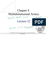 Chapter 8 - Multidimensional Arrays - Lecture22