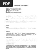 Especificaciones Técnicas Resumidas