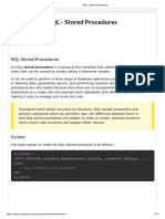 SQL - Stored Procedures