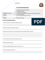 M of V Act 1 Activity Sheet