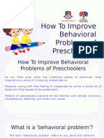 Dealing With Preschoolers Behaviour