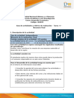 Guía de Actividades y Rúbrica de Evaluación - Tarea 4 - Resumen Final