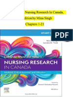 Test Bank For Nursing Research in Canada 5th Edition by Mina Singh Cherylyn Cameron Geri Lobiondo Wood and Judith Haber