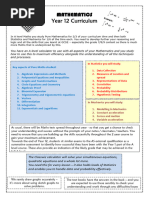 Year 12 M Curriculum Map