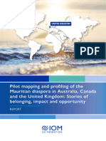 Pilot Mapping and Profiling of The Mauritian Diaspora