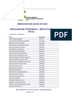 Lista Aprovados Integrada 2012