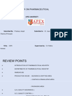 A Review On Pharmaceutical Industry: Apex University