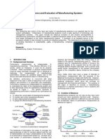 Performance and Evaluation of Manufacturing Systems