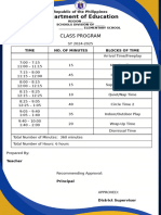 Matatag Class Program