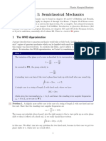 Modern I: Semiclassical Mechanics: 1 The WKB Approximation