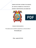 Procedimiento Sobre Caducidad y Agrupamiento en El Derecho Minero