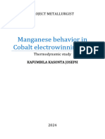 Manganese Behavior in Cobalt Electrowinning Cell