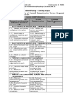 Summary of Current Competencies Versus Required Competencies