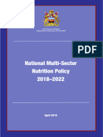 Malawi National Multi Sector Nutrition Policy 2018 2022