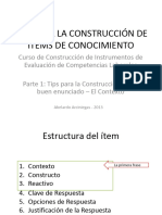 TIPS PARA LA CONSTRUCCIÓN DE ÍTEM DE CONOCIMIENTO-1-El Contexto