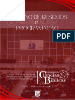 Caderno de Resumos e Programação - VIII Congresso Nacional de Ciências Bíblicas - FASSEB