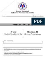 Simulado 02 (SAEB) Português - 5º Ano