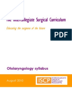 Intercollegiate Surgical Curriculum ENT