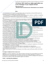 Règlement N°07-01 Du 03 Février 2007 Relatif Aux Règles Applicables Aux Transactions Courantes Avec L'étranger Et Aux Comptes Devises