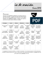 Calendario de Oracion: Enero 2012