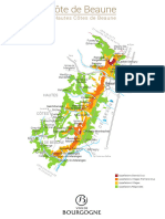 Carte de La Côte de Beaune Et Hautes Côtes de Beaune
