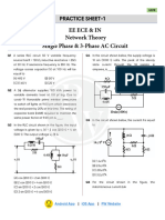 Single Phase & 3-Phase AC Circuit - Practice Sheet 01