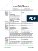 2011 Time Table For UPSC Civil Services Main Examination